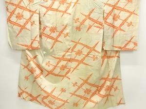 アンティーク　絽業平菱模様長襦袢